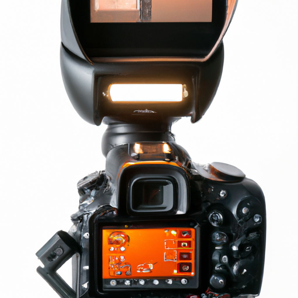 Detalle del equipo profesional: cámara y lente